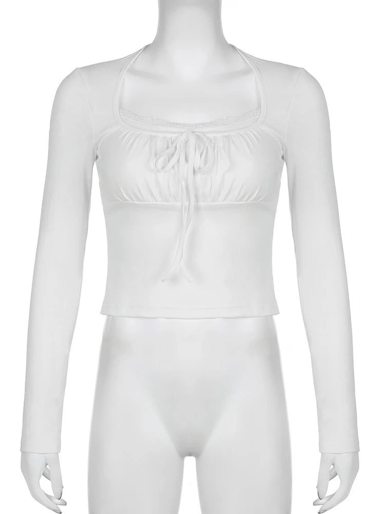 Lace Stitching T-Shirts